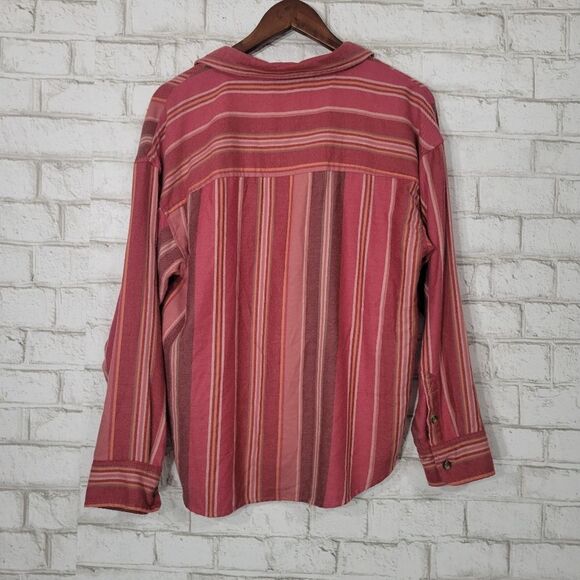 American Eagle Outfitters Red Striped Button Down Shirt - Picture 12 of 12